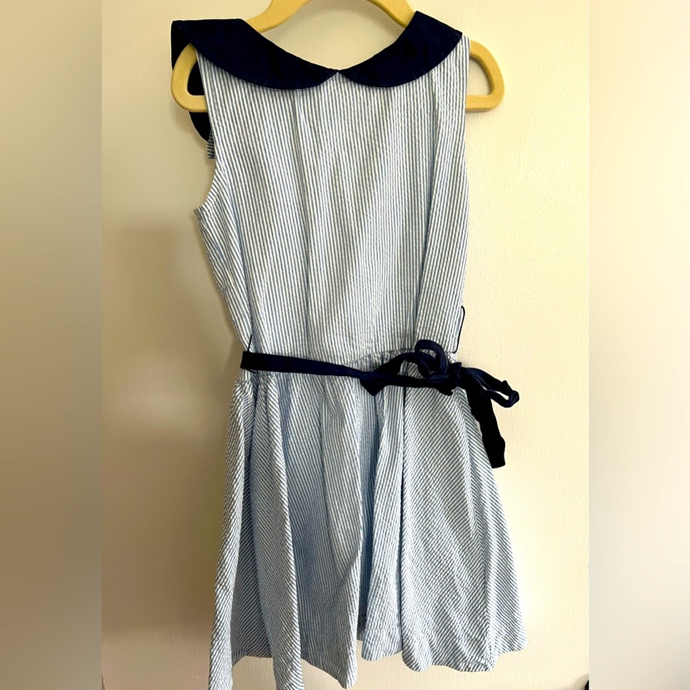 Hope and Henry Seersucker blue dress